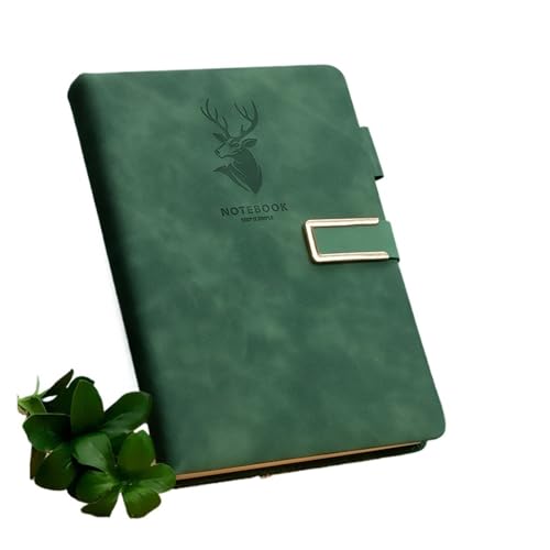 WJLYDM 2 Stücke 360 ​​Blätter Business Notebook Schnalle Multi Farbe Verdickt A5 Leder Schreibwaren(Green) von WJLYDM