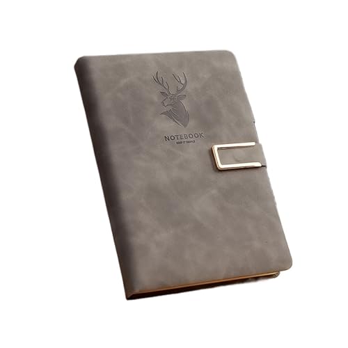 WJLYDM 2 Stücke 360 ​​Blätter Business Notebook Schnalle Multi Farbe Verdickt A5 Leder Schreibwaren(Grey) von WJLYDM