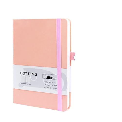 WJLYDM 2 stücke Gepunktete Kugel Notebook A5 100 GSM Journal Hardcover 160 Seiten Elfenbein weiß papier Sammelalbum Planer Agenda Schreibwaren(Pink) von WJLYDM