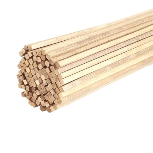 WJLYDM 500 Stück Balsaholz DIY Holzstreifen Bastelquadrat Helles Holz Handgefertigte Holzstämme Weichholz Leicht zu schneiden Architekturmodell(3x3x200mm) von WJLYDM