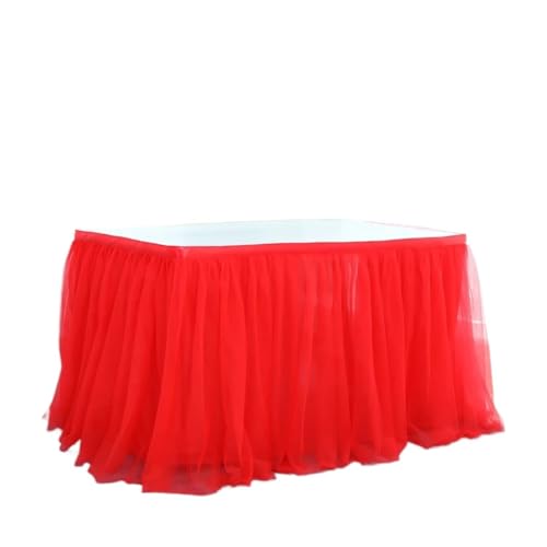 WJLYDM Geburtstag Hochzeit Party Sockel Abdeckung Hause DecorTable Rock Tutu Tüll Geschirr Tuch(Color 04,280x76cm) von WJLYDM