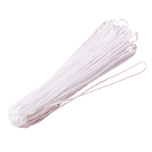 WJLYDM Kerzendochte Weiß 5/10 Meter von geflochtenen Baumwolle Kern gewachst Kerze Herstellung Dochte for Kerze DIY Machen FüR Kerzen Selber Machen(10M) von WJLYDM