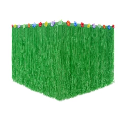 WJLYDM Party Tisch Rock 275X60CM Stroh Festival Party Tisch Hintergrund Wand Fringe Rock Dekoration(Deep Green) von WJLYDM