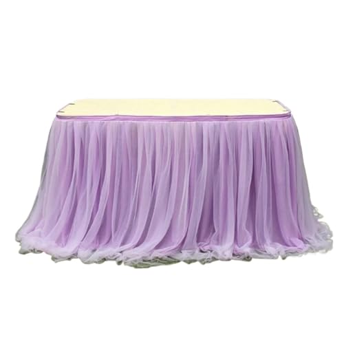 WJLYDM Party Tischrock Tüll Tischdecke for Hochzeit Weihnachten B Geburtstag Veranstaltungen Bankett Dekor Home Tischdekoration(Color 05) von WJLYDM