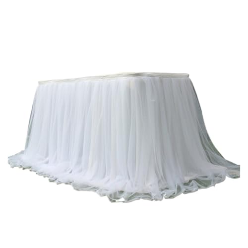 WJLYDM Party Tischrock Tüll Tischdecke for Hochzeit Weihnachten B Geburtstag Veranstaltungen Bankett Dekor Home Tischdekoration(Color 06) von WJLYDM