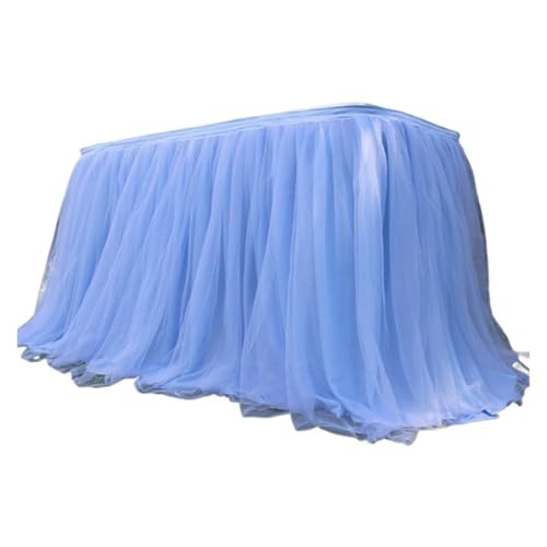 WJLYDM Tüll Tisch Röcke for Rechteck Runde Tische for Geburtstag Party Hochzeit Kuchen Dessert Tisch(Color 08) von WJLYDM