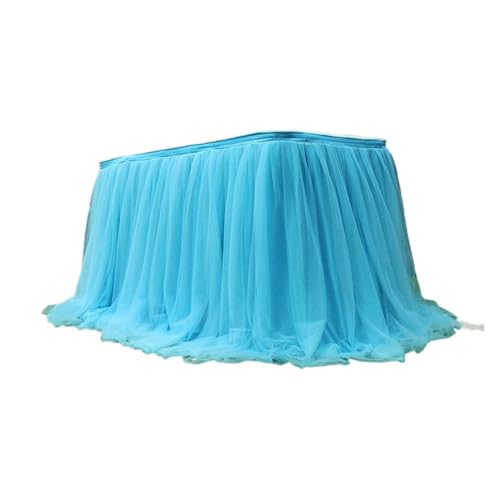 WJLYDM Tüll Tisch Röcke for Rechteck Runde Tische for Geburtstag Party Hochzeit Kuchen Dessert Tisch(Color 10) von WJLYDM
