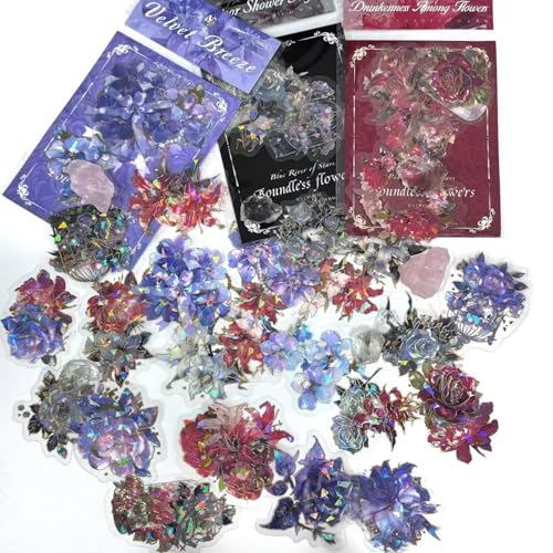 WJWINER Scrapbook Zubehör Stickers 60 Stück,Glitzer Harz Set Scrapbooking Sticker, Laser Bullet Journal Sticker, Transparente Dekorative Aufkleber für DIY Fotoalbum Tagebuch Scrapbooking Gepäck WJWINER Scrapbook Zubehör Stickers 60 Stück,Glitzer Harz Set Scrapbooking Sticker, Laser Bullet Journal Sticker, Transparente Dekorative Aufkleber für DIY Fotoalbum Tagebuch Scrapbooking Gepäck von WJWINER