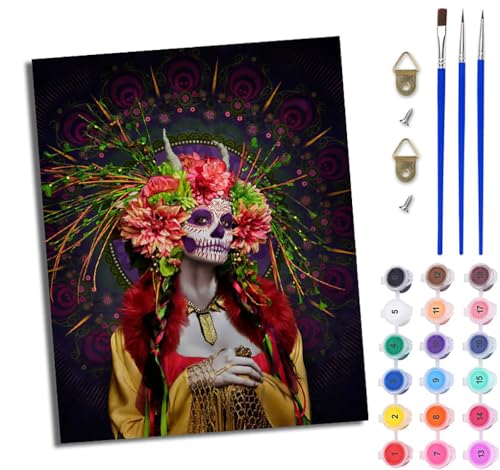 Malen Nach Zahlen Erwachsene Malen Nach Zahlen mit Pinseln und Acrylfarben Blumengeistgesicht Mädchen einfaches DIY-Ölgemälde-Set auf Leinwand mit3- Pinseln und Acrylpigment lustiges Mit Rahmen Malen Nach Zahlen Erwachsene Malen Nach Zahlen mit Pinseln und Acrylfarben Blumengeistgesicht Mädchen einfaches DIY-Ölgemälde-Set auf Leinwand mit3- Pinseln und Acrylpigment lustiges Mit Rahmen von WJWWANG