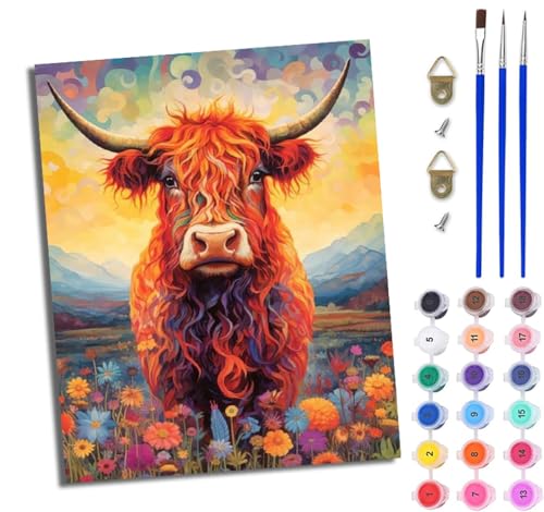 Malen Nach Zahlen Erwachsene Malen Nach Zahlen mit Pinseln und Acrylfarben Langhornyak im Blumenbusch einfaches DIY-Ölgemälde-Set auf Leinwand mit3- Pinseln und Acrylpigment lustiges Mit Rahmen Malen Nach Zahlen Erwachsene Malen Nach Zahlen mit Pinseln und Acrylfarben Langhornyak im Blumenbusch einfaches DIY-Ölgemälde-Set auf Leinwand mit3- Pinseln und Acrylpigment lustiges Mit Rahmen von WJWWANG
