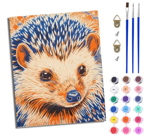 Malen Nach Zahlen Erwachsene Malen Nach Zahlen mit Pinseln und Acrylfarben Süßer Igel einfaches DIY-Ölgemälde-Set auf Leinwand mit3- Pinseln und Acrylpigment lustiges Mit Rahmen Malen Nach Zahlen Erwachsene Malen Nach Zahlen mit Pinseln und Acrylfarben Süßer Igel einfaches DIY-Ölgemälde-Set auf Leinwand mit3- Pinseln und Acrylpigment lustiges Mit Rahmen von WJWWANG