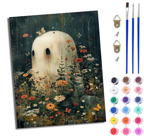 WJWWANG Malen Nach Zahlen DIY auf Leinwand Kit für Anfänger Niedlicher Geist in den Blumen DIY Handgemalt Ölgemälde Leinwand Kit für Anfänger und Erwachsene Mit Rahmen 40 x 50 cm WJWWANG Malen Nach Zahlen DIY auf Leinwand Kit für Anfänger Niedlicher Geist in den Blumen DIY Handgemalt Ölgemälde Leinwand Kit für Anfänger und Erwachsene Mit Rahmen 40 x 50 cm von WJWWANG