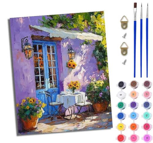 WJWWANG Malen Nach Zahlen Erwachsene Malen Nach Zahlen Blumenmärchenhäuschen DIY Handgemalt Ölgemälde Kit für Anfänger und Erwachsene Mit 3-Pinseln und Acrylfarbe Mit Rahmen 40X50CM WJWWANG Malen Nach Zahlen Erwachsene Malen Nach Zahlen Blumenmärchenhäuschen DIY Handgemalt Ölgemälde Kit für Anfänger und Erwachsene Mit 3-Pinseln und Acrylfarbe Mit Rahmen 40X50CM von WJWWANG