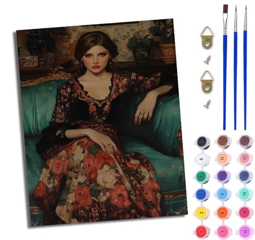 WJWWANG Malen Nach Zahlen Erwachsene Malen Nach Zahlen Elegante Frau auf dem Sofa DIY Handgemalt Ölgemälde Leinwand Kit für Anfänger und Erwachsene Ohne Rahmen 40 x 50 cm WJWWANG Malen Nach Zahlen Erwachsene Malen Nach Zahlen Elegante Frau auf dem Sofa DIY Handgemalt Ölgemälde Leinwand Kit für Anfänger und Erwachsene Ohne Rahmen 40 x 50 cm von WJWWANG