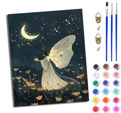 WJWWANG Malen Nach Zahlen Erwachsene Malen Nach Zahlen Fantasie Flügel Mädchen DIY Handgemalt Ölgemälde Kit für Anfänger und Erwachsene Mit 3-Pinseln und Acrylfarbe Mit Rahmen 40X50CM WJWWANG Malen Nach Zahlen Erwachsene Malen Nach Zahlen Fantasie Flügel Mädchen DIY Handgemalt Ölgemälde Kit für Anfänger und Erwachsene Mit 3-Pinseln und Acrylfarbe Mit Rahmen 40X50CM von WJWWANG