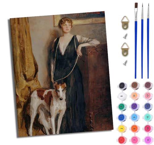 WJWWANG Malen Nach Zahlen Erwachsene Malen Nach Zahlen Klassisches Mädchen und Foxhound DIY Handgemalt Ölgemälde Leinwand Kit für Anfänger und Erwachsene Ohne Rahmen 40 x 50 cm WJWWANG Malen Nach Zahlen Erwachsene Malen Nach Zahlen Klassisches Mädchen und Foxhound DIY Handgemalt Ölgemälde Leinwand Kit für Anfänger und Erwachsene Ohne Rahmen 40 x 50 cm von WJWWANG