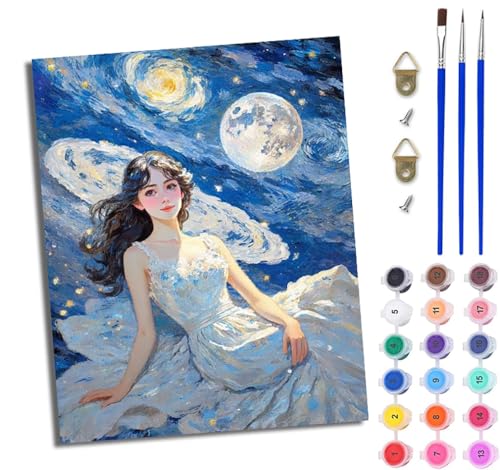 WJWWANG Malen Nach Zahlen Erwachsene Malen Nach Zahlen Schönheit Abstrakter Planet DIY Handgemalt Ölgemälde Kit für Anfänger und Erwachsene Mit 3-Pinseln und Acrylfarbe Mit Rahmen 40X50CM WJWWANG Malen Nach Zahlen Erwachsene Malen Nach Zahlen Schönheit Abstrakter Planet DIY Handgemalt Ölgemälde Kit für Anfänger und Erwachsene Mit 3-Pinseln und Acrylfarbe Mit Rahmen 40X50CM von WJWWANG