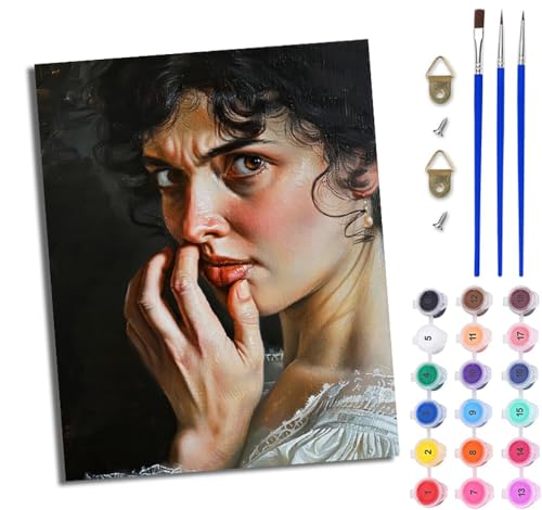 WJWWANG Malen Nach Zahlen Erwachsene Malen Nach Zahlen Verächtlicher Blick Mädchen DIY Handgemalt Ölgemälde Leinwand Kit für Anfänger und Erwachsene Ohne Rahmen 40 x 50 cm WJWWANG Malen Nach Zahlen Erwachsene Malen Nach Zahlen Verächtlicher Blick Mädchen DIY Handgemalt Ölgemälde Leinwand Kit für Anfänger und Erwachsene Ohne Rahmen 40 x 50 cm von WJWWANG