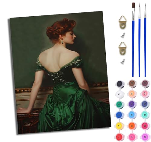 WJWWANG Malen Nach Zahlen Erwachsene Paint by Numbers Malen Nach Zahlen mit Pinseln und Acrylfarben Elegantes Mädchen zurück Handgemalte Ölgemälde Leinwand für Home Décor Ohne Rahmen WJWWANG Malen Nach Zahlen Erwachsene Paint by Numbers Malen Nach Zahlen mit Pinseln und Acrylfarben Elegantes Mädchen zurück Handgemalte Ölgemälde Leinwand für Home Décor Ohne Rahmen von WJWWANG
