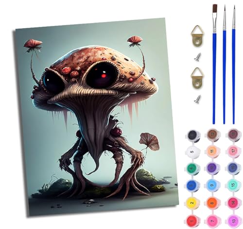 WJWWANG Malen Nach Zahlen Erwachsene Paint by Numbers Malen Nach Zahlen mit Pinseln und Acrylfarben Pilze im Fantasy-Stil Handgemalte Ölgemälde Leinwand für Home Décor Ohne Rahmen WJWWANG Malen Nach Zahlen Erwachsene Paint by Numbers Malen Nach Zahlen mit Pinseln und Acrylfarben Pilze im Fantasy-Stil Handgemalte Ölgemälde Leinwand für Home Décor Ohne Rahmen von WJWWANG