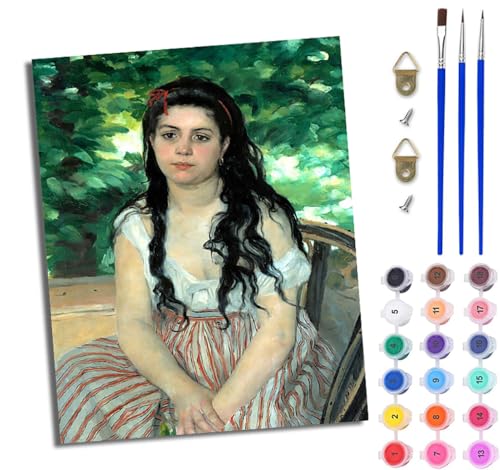 WJWWANG Malen nach Zahlen DIY Handgemalt Ölgemälde Set für Anfänger und Jugendliche Benommenes Mädchen Pinsel und Acrylfarbe 40x50 cm ideal als Geschenk oder zur Heimdekoration WJWWANG Malen nach Zahlen DIY Handgemalt Ölgemälde Set für Anfänger und Jugendliche Benommenes Mädchen Pinsel und Acrylfarbe 40x50 cm ideal als Geschenk oder zur Heimdekoration von WJWWANG