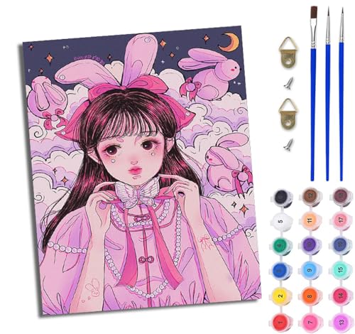 WJWWANG Malen nach Zahlen DIY Handgemalt Ölgemälde Set für Anfänger und Jugendliche Lolita Kleidung Mädchen Pinsel und Acrylfarbe 40x50 cm Mit Rahmen ideal als Geschenk oder zur Heimdekoration WJWWANG Malen nach Zahlen DIY Handgemalt Ölgemälde Set für Anfänger und Jugendliche Lolita Kleidung Mädchen Pinsel und Acrylfarbe 40x50 cm Mit Rahmen ideal als Geschenk oder zur Heimdekoration von WJWWANG