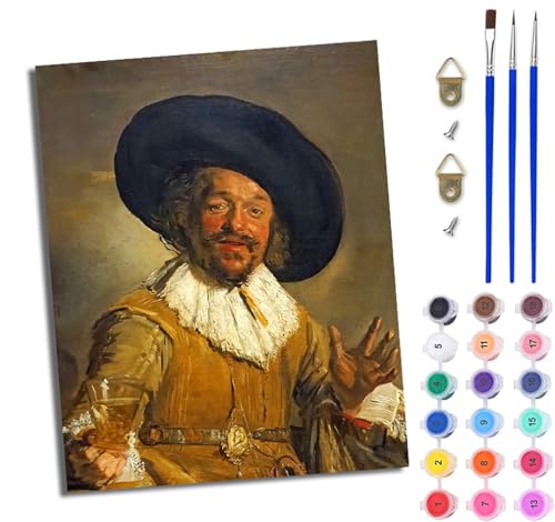 WJWWANG Malen nach Zahlen DIY Handgemalt Ölgemälde Set für Anfänger und Jugendliche Mann mit Gentleman-Haltung Pinsel und Acrylfarbe 40x50 cm ideal als Geschenk oder zur Heimdekoration von WJWWANG