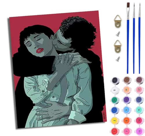 WJWWANG Malen nach Zahlen DIY Handgemalt Ölgemälde Set für Anfänger und Jugendliche Paar umarmt Pinsel und Acrylfarbe 40x50 cm Mit Rahmen ideal als Geschenk oder zur Heimdekoration WJWWANG Malen nach Zahlen DIY Handgemalt Ölgemälde Set für Anfänger und Jugendliche Paar umarmt Pinsel und Acrylfarbe 40x50 cm Mit Rahmen ideal als Geschenk oder zur Heimdekoration von WJWWANG