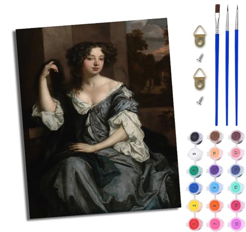 WJWWANG Malen nach Zahlen DIY Handgemalt Ölgemälde Set für Anfänger und Jugendliche Retro elegantes Mädchen Pinsel und Acrylfarbe 40x50 cm ideal als Geschenk oder zur Heimdekoration WJWWANG Malen nach Zahlen DIY Handgemalt Ölgemälde Set für Anfänger und Jugendliche Retro elegantes Mädchen Pinsel und Acrylfarbe 40x50 cm ideal als Geschenk oder zur Heimdekoration von WJWWANG