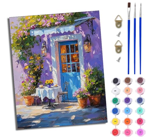 WJWWANG Malen nach Zahlen für Erwachsene Blumenladen Cottage Mit Acryl Farben und Premium Pinsel 40x50CM Mit Rahmen Home Deko oder Geburtstag Weihnachten Geschenk WJWWANG Malen nach Zahlen für Erwachsene Blumenladen Cottage Mit Acryl Farben und Premium Pinsel 40x50CM Mit Rahmen Home Deko oder Geburtstag Weihnachten Geschenk von WJWWANG