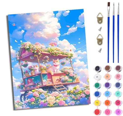 WJWWANG Malen nach Zahlen für Erwachsene Fantasie-Cartoon-Welpe Mit Acryl Farben und Premium Pinsel 40x50CM Mit Rahmen Home Deko oder Geburtstag Weihnachten Geschenk WJWWANG Malen nach Zahlen für Erwachsene Fantasie-Cartoon-Welpe Mit Acryl Farben und Premium Pinsel 40x50CM Mit Rahmen Home Deko oder Geburtstag Weihnachten Geschenk von WJWWANG
