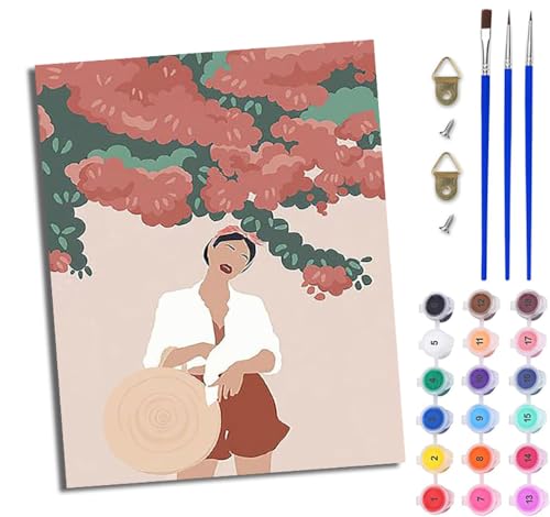 WJWWANG Malen nach Zahlen für Erwachsene Schönheit einfache Malerei Mit Acryl Farben und Premium Pinsel 40x50CM Mit Rahmen Home Deko oder Geburtstag Weihnachten Geschenk WJWWANG Malen nach Zahlen für Erwachsene Schönheit einfache Malerei Mit Acryl Farben und Premium Pinsel 40x50CM Mit Rahmen Home Deko oder Geburtstag Weihnachten Geschenk von WJWWANG