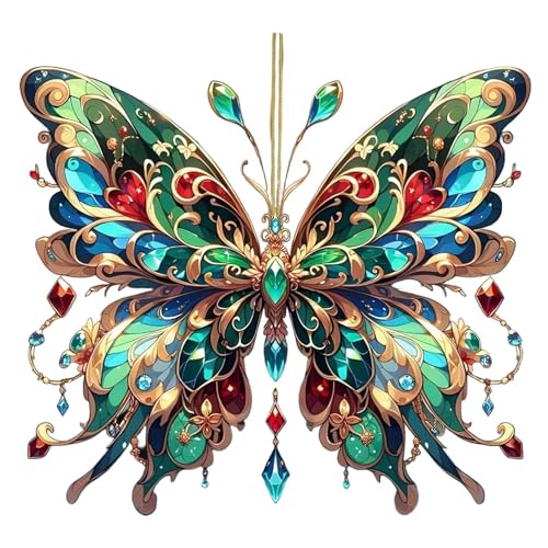 WJnflQN Acryl Schmetterling Anhänger,Fahrzeug Rückspiegel Zubehör 2D Acryl Flügel - Bunte Tierfigur Für Tasche Rucksack Wohnzimmer Fenster Outdoor WJnflQN Acryl Schmetterling Anhänger,Fahrzeug Rückspiegel Zubehör 2D Acryl Flügel - Bunte Tierfigur Für Tasche Rucksack Wohnzimmer Fenster Outdoor von WJnflQN