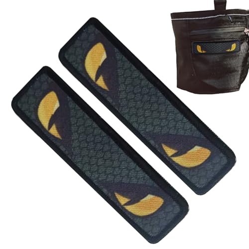 WJnflQN Aufnäher für Kleidung | Schlangenaugen-Patch-Aufkleber | Set mit 2 selbstklebenden Jacken-Aufklebern, reflektierende Applikation für Helme, Taschen von WJnflQN