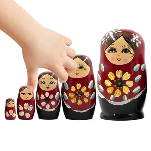 WJnflQN Matrjoschka Puppen - 5-teilige Handbemalte Nesting Dolls Tischfigur Holzfigur,Wohndekoration für Kinderzimmer Kamin Festtisch Schlafzimmer Eingangsbereich WJnflQN Matrjoschka Puppen - 5-teilige Handbemalte Nesting Dolls Tischfigur Holzfigur,Wohndekoration für Kinderzimmer Kamin Festtisch Schlafzimmer Eingangsbereich von WJnflQN