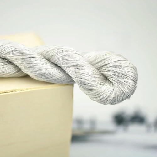 Seidenstickgarn, Floss-Garn, 16/2, Seiden-Artisan-Fäden, Garne, Weiß, Creme, Schwarz, Grau von WKAOP