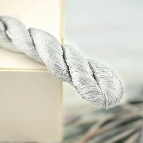 Seidenstickgarn, Floss-Garn, 16/2, Seiden-Artisan-Fäden, Garne, Weiß, Creme, Schwarz, Grau von WKAOP