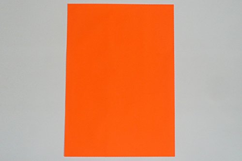 WKS Leuchtpapier NEON orange DIN A1, 90g/qm 50 Bogen tagesleuchtfarben einseitig von WKS