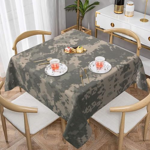 Auslaufsichere, quadratische Tischdecke, 137 x 137 cm, dekorative Esszimmerdecke für Partys, Hochzeiten und Veranstaltungen im Freien, Armee-Digital-Tarnmuster, knitterfreie Polyester-Tischwäsche für Auslaufsichere, quadratische Tischdecke, 137 x 137 cm, dekorative Esszimmerdecke für Partys, Hochzeiten und Veranstaltungen im Freien, Armee-Digital-Tarnmuster, knitterfreie Polyester-Tischwäsche für von WKSGDSG