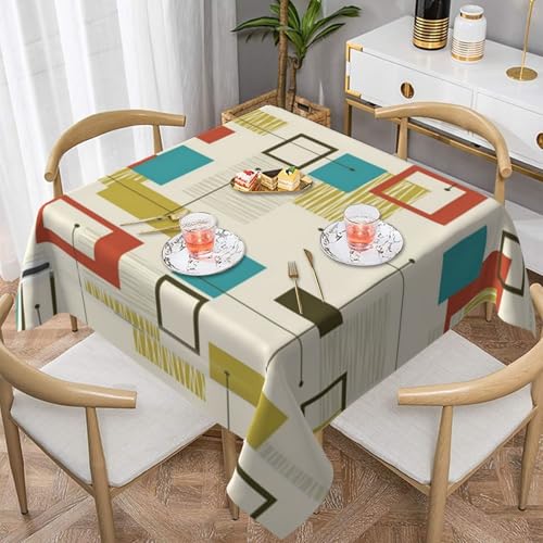 Auslaufsichere, quadratische Tischdecke, 137 x 137 cm, dekorative Esszimmerdecke für Partys, Hochzeiten und Veranstaltungen im Freien, moderne Tischdecken, knitterfreie Polyester-Tischwäsche für Küche Auslaufsichere, quadratische Tischdecke, 137 x 137 cm, dekorative Esszimmerdecke für Partys, Hochzeiten und Veranstaltungen im Freien, moderne Tischdecken, knitterfreie Polyester-Tischwäsche für Küche von WKSGDSG