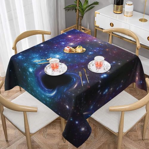 WKSGDSG Auslaufsichere, quadratische Tischdecke, 137 x 137 cm, dekorative Esszimmerabdeckung für Partys, Hochzeiten und Veranstaltungen im Freien, Galaxie-Tischdecken, knitterfreie WKSGDSG Auslaufsichere, quadratische Tischdecke, 137 x 137 cm, dekorative Esszimmerabdeckung für Partys, Hochzeiten und Veranstaltungen im Freien, Galaxie-Tischdecken, knitterfreie von WKSGDSG