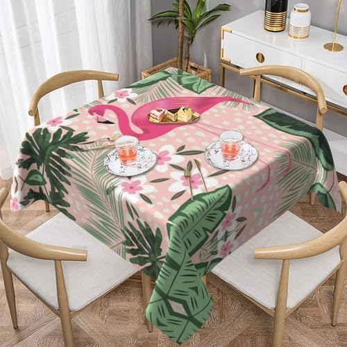 WKSGDSG Auslaufsichere, quadratische Tischdecke, 137 x 137 cm, dekorative Esszimmerdecke für Partys, Hochzeiten und Veranstaltungen im Freien, Flamingo-Tischdecken, knitterfreie Polyester-Tischwäsche WKSGDSG Auslaufsichere, quadratische Tischdecke, 137 x 137 cm, dekorative Esszimmerdecke für Partys, Hochzeiten und Veranstaltungen im Freien, Flamingo-Tischdecken, knitterfreie Polyester-Tischwäsche von WKSGDSG