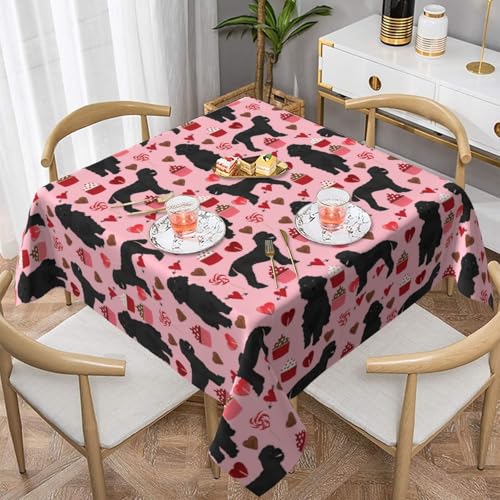 WKSGDSG Auslaufsichere, quadratische Tischdecke, 137 x 137 cm, dekorative Esszimmerdecke für Partys, Hochzeiten und Veranstaltungen im Freien, Pudel, Hunde-Tischdecken, knitterfreie WKSGDSG Auslaufsichere, quadratische Tischdecke, 137 x 137 cm, dekorative Esszimmerdecke für Partys, Hochzeiten und Veranstaltungen im Freien, Pudel, Hunde-Tischdecken, knitterfreie von WKSGDSG