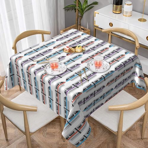 WKSGDSG Farmhouse-Tischdecken für quadratische Tische, Einschienenbahn-Tischdecken für drinnen und draußen, abwischbar, waschbar, weiche Polyester-Tischdecke für Küche, Party, Bankett, Heimdekoration WKSGDSG Farmhouse-Tischdecken für quadratische Tische, Einschienenbahn-Tischdecken für drinnen und draußen, abwischbar, waschbar, weiche Polyester-Tischdecke für Küche, Party, Bankett, Heimdekoration von WKSGDSG