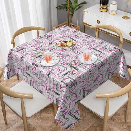 WKSGDSG Farmhouse-Tischdecken für quadratische Tische, Gymnastiktischdecken für drinnen und draußen, abwischbar, waschbar, weiche Polyester-Tischdecke für Küche, Party, Bankett, Heimdekoration, 137 x von WKSGDSG