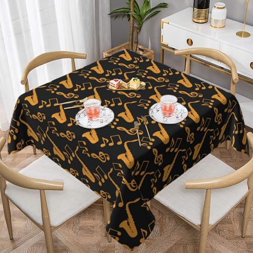 WKSGDSG Farmhouse-Tischdecken für quadratische Tische, Musiknoten, Diskant-Tischdecken für drinnen und draußen, abwischbar, waschbar, weiche Polyester-Tischdecke für Küche, Party, Bankett WKSGDSG Farmhouse-Tischdecken für quadratische Tische, Musiknoten, Diskant-Tischdecken für drinnen und draußen, abwischbar, waschbar, weiche Polyester-Tischdecke für Küche, Party, Bankett von WKSGDSG