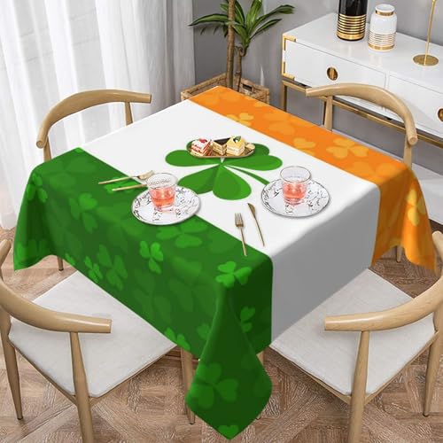 WKSGDSG Farmhouse-Tischdecken für quadratische Tische, irische Flagge, Tischdecken für drinnen und draußen, abwischbar, waschbar, weiche Polyester-Tischdecke für Küche, Party, Bankett, Heimdekoration WKSGDSG Farmhouse-Tischdecken für quadratische Tische, irische Flagge, Tischdecken für drinnen und draußen, abwischbar, waschbar, weiche Polyester-Tischdecke für Küche, Party, Bankett, Heimdekoration von WKSGDSG