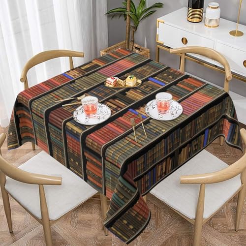 WKSGDSG Wasserdichte quadratische Tischdecke, 152 x 152 cm, auslaufsicher und knitterfrei, dekorative Tischdecke für Esstisch, Küche, Party, Bibliothek, Bücherregal, Tischdecken für Esszimmer WKSGDSG Wasserdichte quadratische Tischdecke, 152 x 152 cm, auslaufsicher und knitterfrei, dekorative Tischdecke für Esstisch, Küche, Party, Bibliothek, Bücherregal, Tischdecken für Esszimmer von WKSGDSG