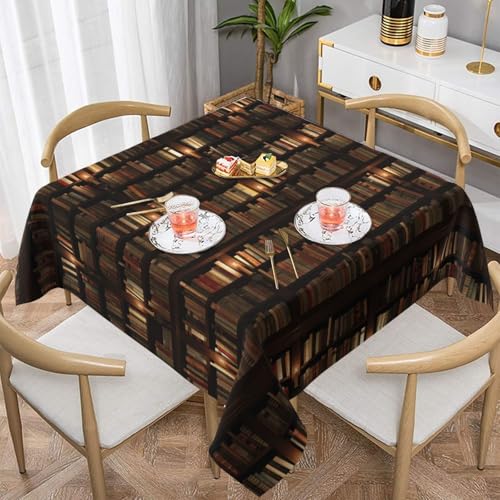 WKSGDSG Wasserdichte quadratische Tischdecke, 152 x 152 cm, auslaufsicher und knitterfrei, dekorative Tischdecke für Esstisch, Küche, Party, Bibliothek, Bücherregal, Tischdecken für Esszimmer WKSGDSG Wasserdichte quadratische Tischdecke, 152 x 152 cm, auslaufsicher und knitterfrei, dekorative Tischdecke für Esstisch, Küche, Party, Bibliothek, Bücherregal, Tischdecken für Esszimmer von WKSGDSG