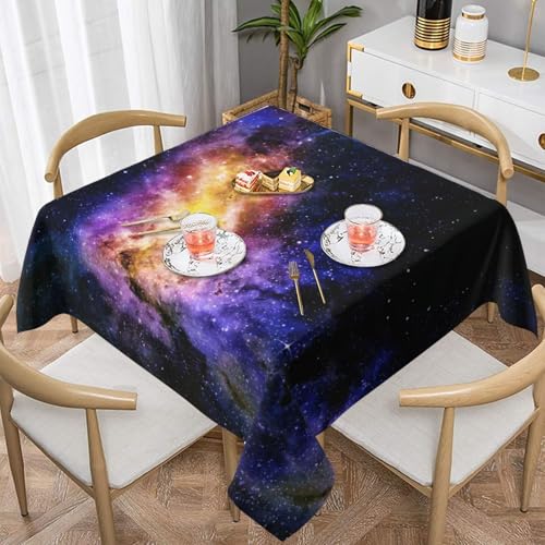 WKSGDSG Wasserdichte quadratische Tischdecke, 152 x 152 cm, auslaufsicher und knitterfrei, dekorative Tischdecke für Esstisch, Küche, Party, Galaxie im Universum, Tischdecken für Esszimmer WKSGDSG Wasserdichte quadratische Tischdecke, 152 x 152 cm, auslaufsicher und knitterfrei, dekorative Tischdecke für Esstisch, Küche, Party, Galaxie im Universum, Tischdecken für Esszimmer von WKSGDSG